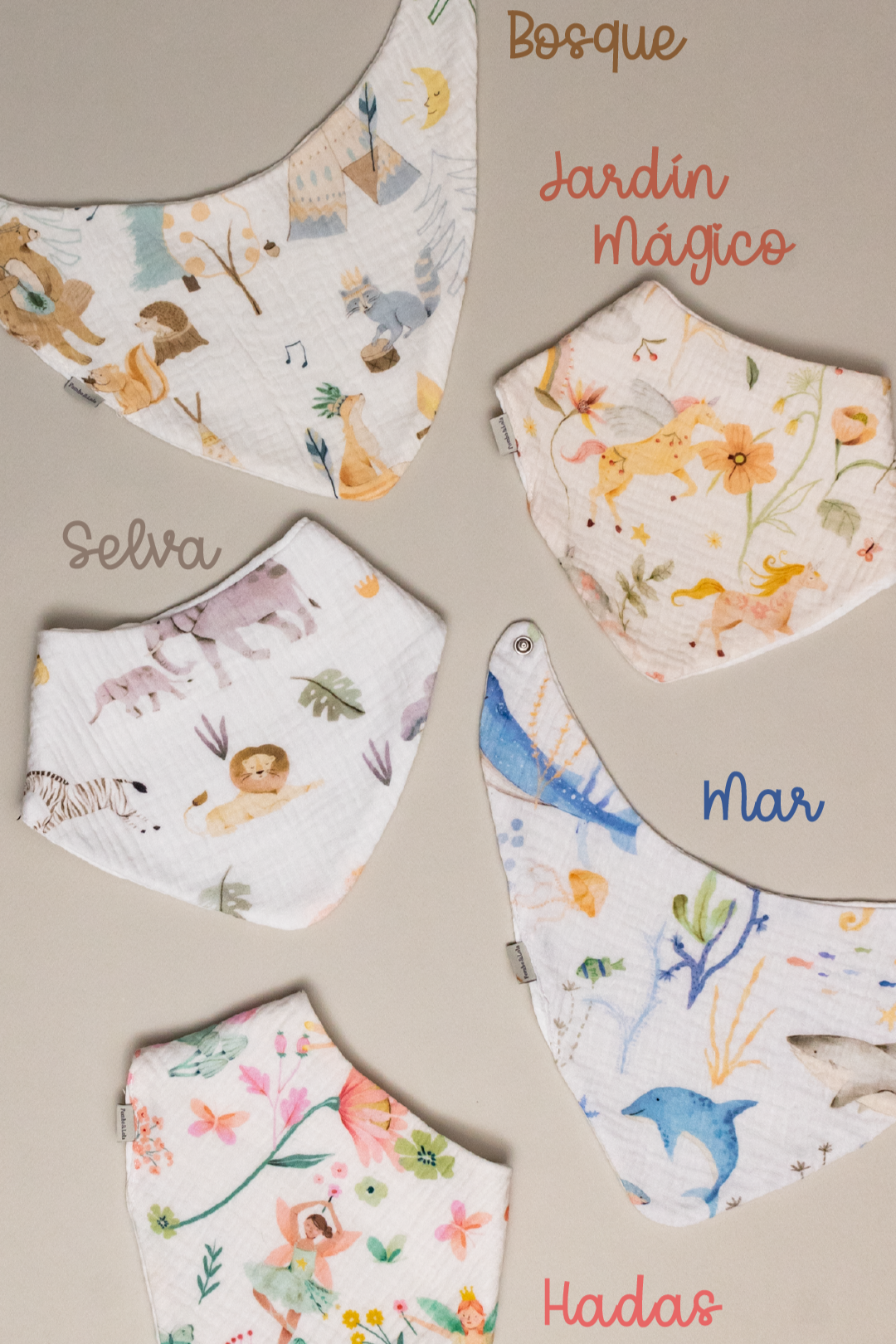 Baberos Muselina - Estampados x Unidad (3)