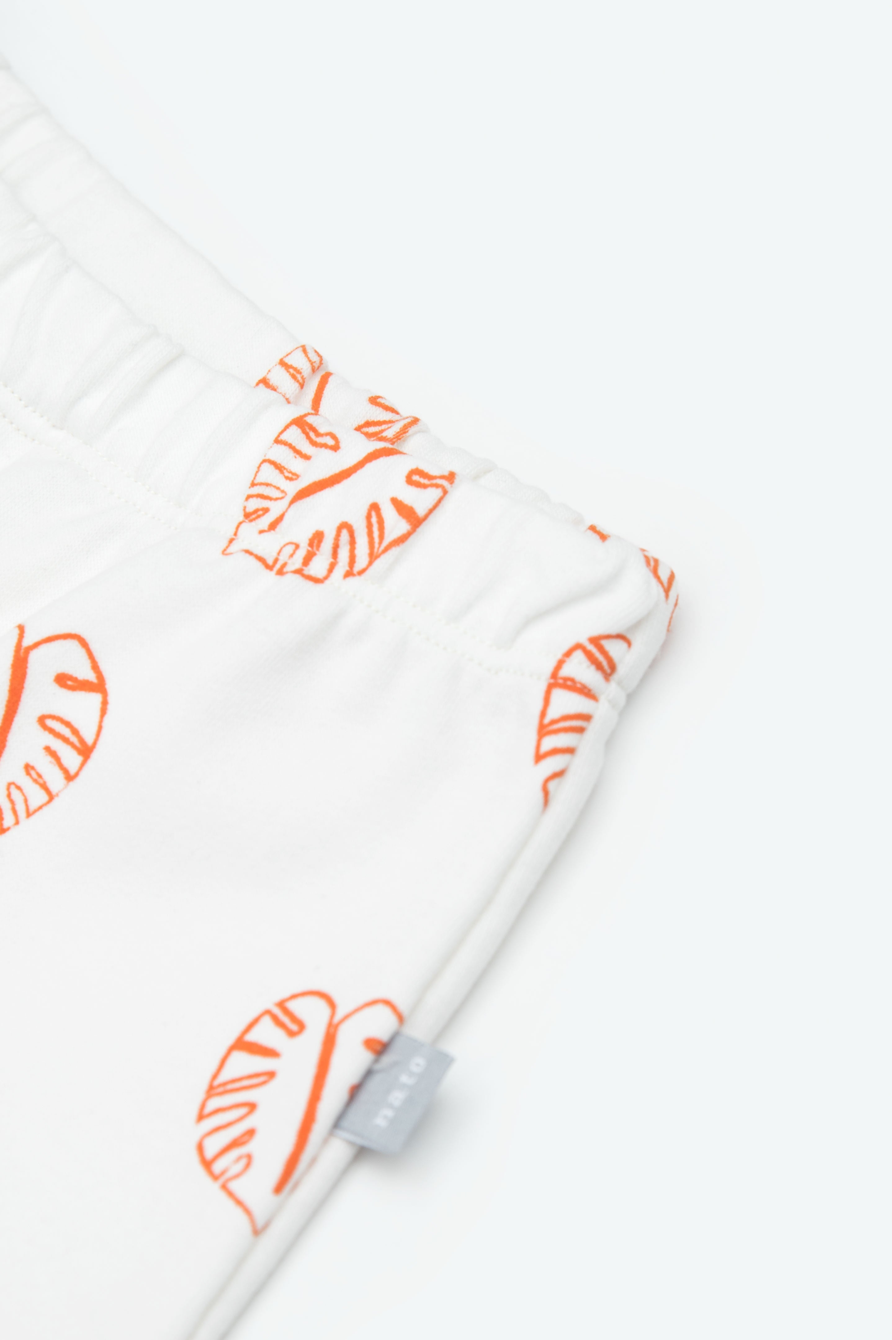 Pantalón Estampado Ambiental Hoja Naranja