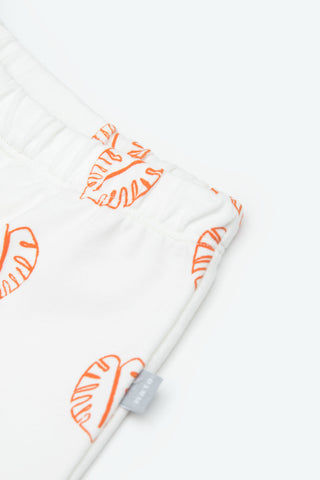 Pantalón Estampado Ambiental Hoja Naranja
