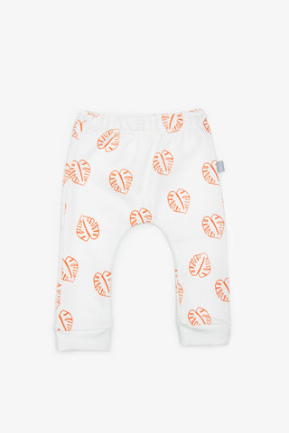 Pantalón Estampado Ambiental Hoja Naranja