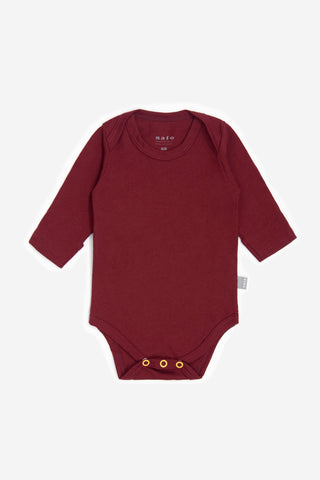 Body Manga Larga Unicolor Vinotinto
