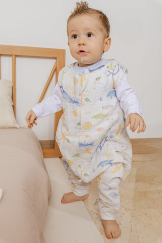 Saco de Dormir Muselina 12 - 24 meses - Mar (2)