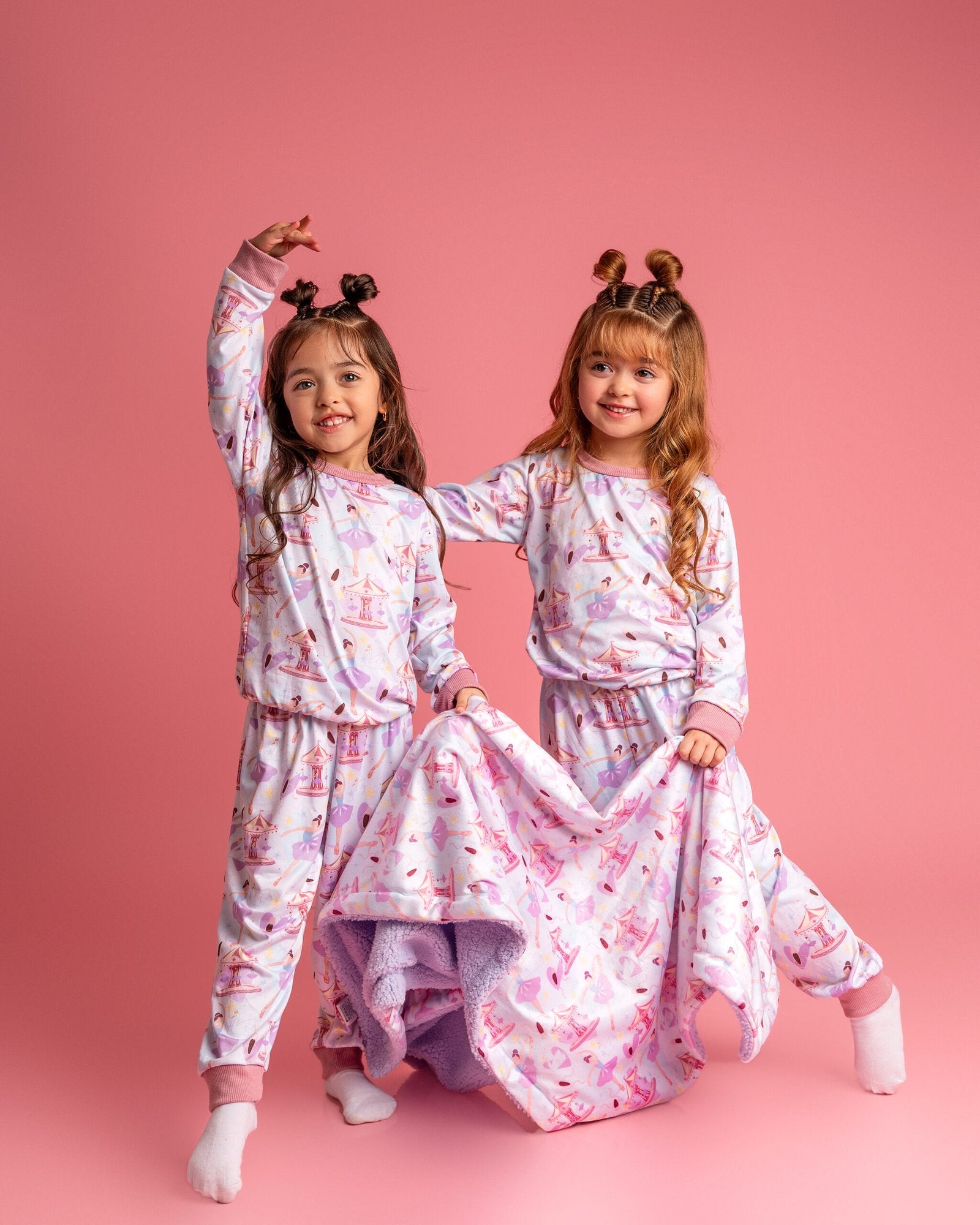 Pijama 2 Piezas Bailarinas Piel de Durazno