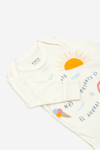 Body Manga Larga Tierra Helados Frase