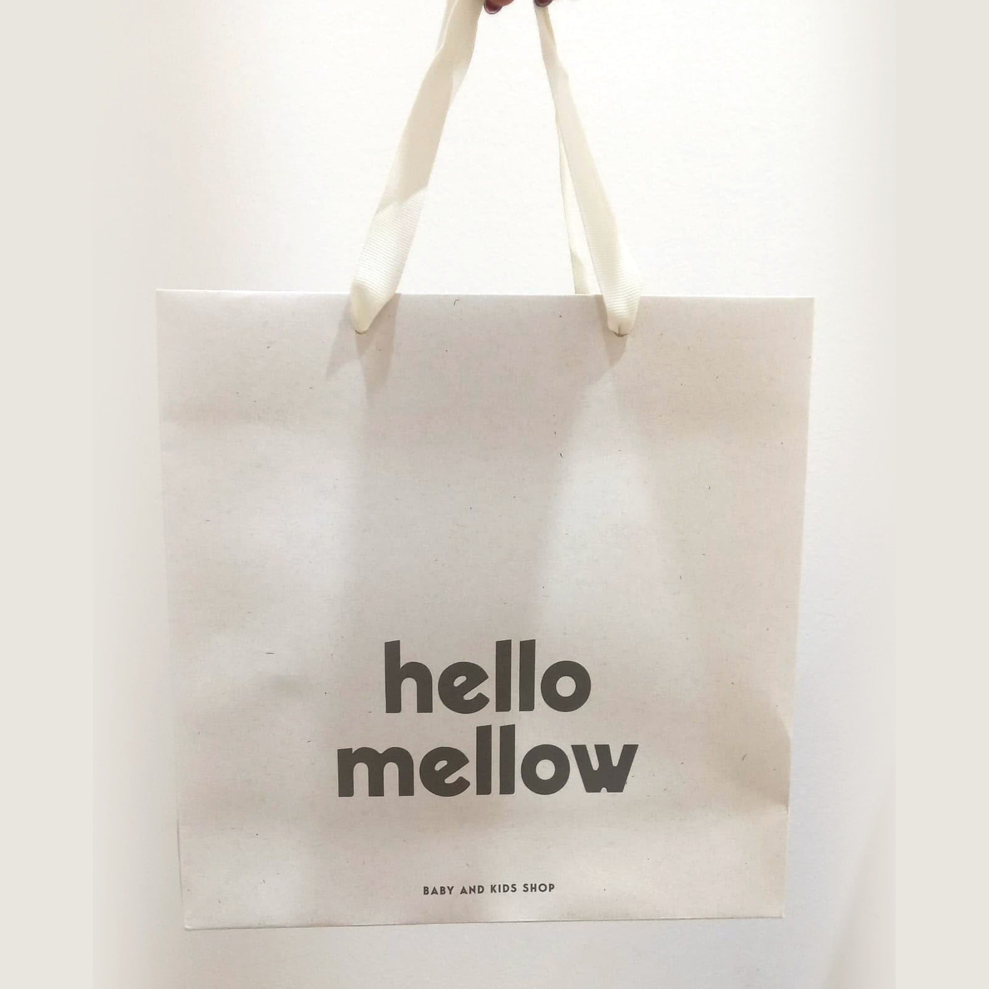 Bolsa de regalo Hello Mellow con asas de cinta