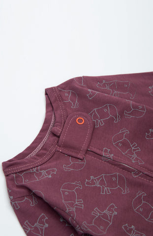 Pijama Básica Ambiental Malva Rino