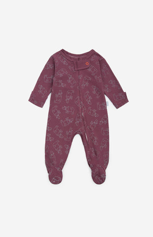 Pijama Básica Ambiental Malva Rino