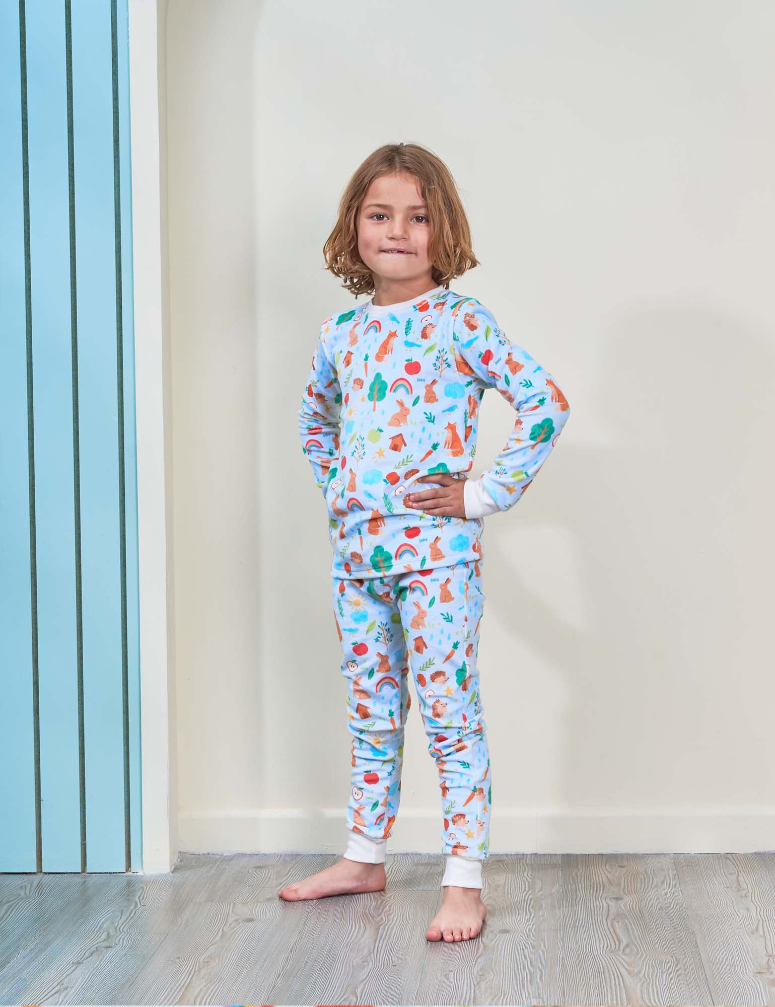 Pijama 2p térmica Amigos del Bosque Blue
