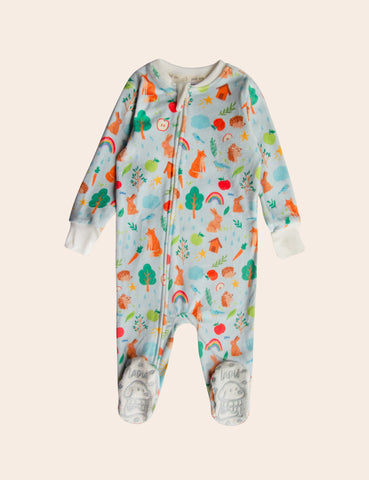 Pijama Enteriza térmica Amigos del Bosque Blue