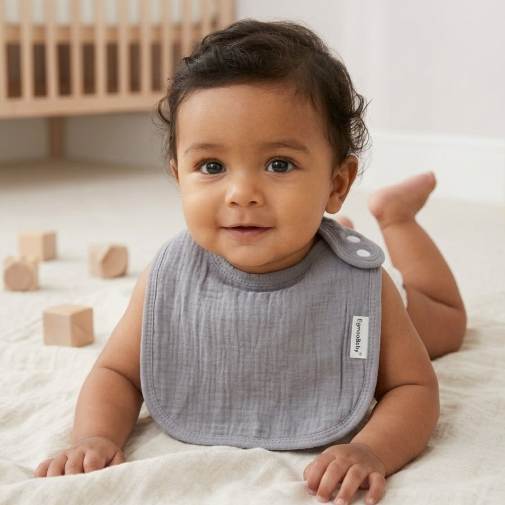 Babero de Muselina de Algodón Orgánico Ultra Absorbente - Personalizable