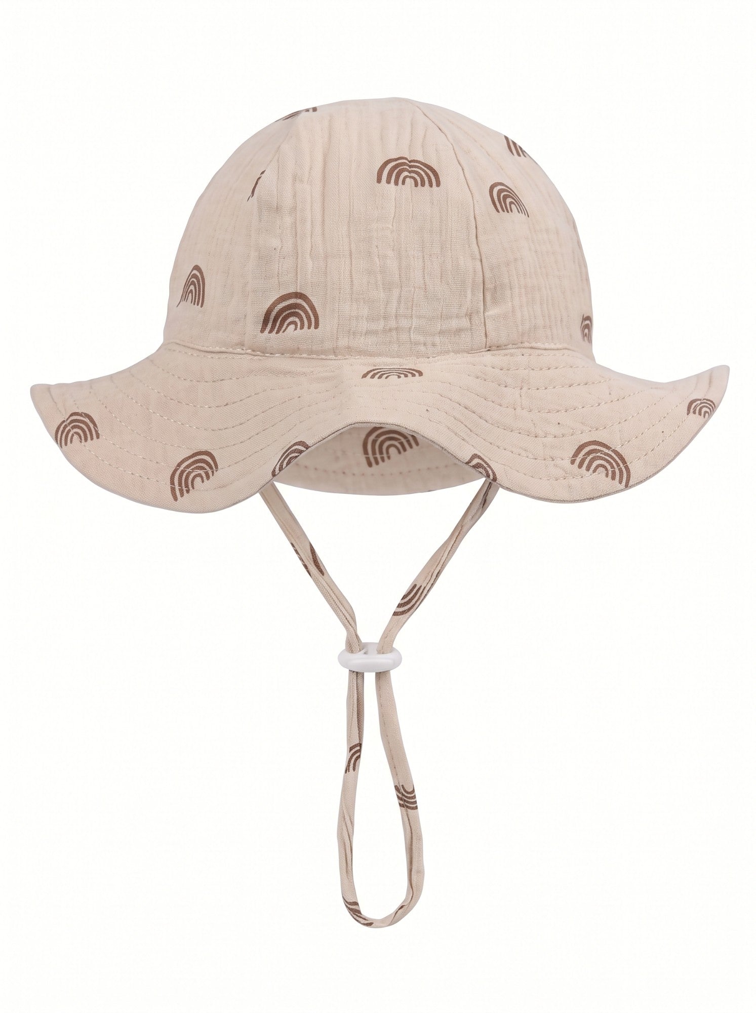Sombrero de muselina para bebé estampado de arcoíris