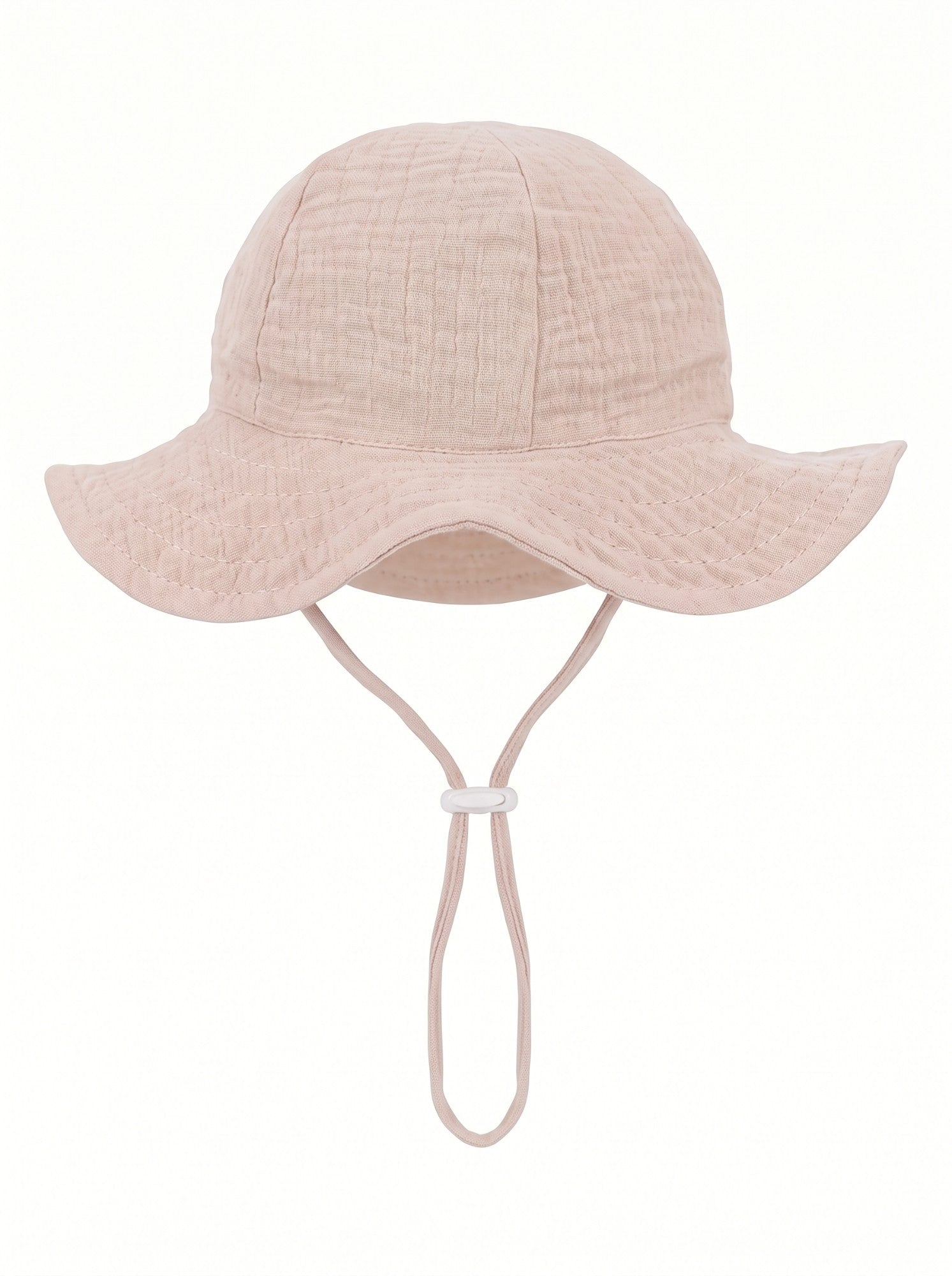 Sombrero de muselina para bebé beige liso